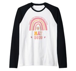 Turning 14 Retro Mayo 2010 14 cumpleaños para las mujeres Camiseta Manga Raglan