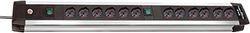 Brennenstuhl 1391005012 - Série Premium - ALU Line - Extensão com 12 tomadas de corrente tipo Schuko (10/16 A) e dois interruptores luminosos (6 tomadas para cada), laterais de alumínio