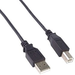 PremiumCord USB 2.0 High Speed Cable M/M 0.5 m, A Male to B Male, USB Connection Cable for Scanners etc., Double Shielded, AWG28, Colour Black, Length 0.5 m