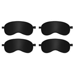 Sapphome 2 Pcs Masque de Nuit, Masque de Sommeil, Ultra-Douce Masque de Voyage avec Sangle Réglable, Masque des Yeux Cache Ergonomique - Noir (Lot de 2)