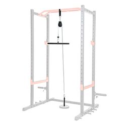 Sunny Health and Fitness Unisex LAT Pull Down Attachment voor Power Racks en kooien - SF-XFA006, Zwart, One Size