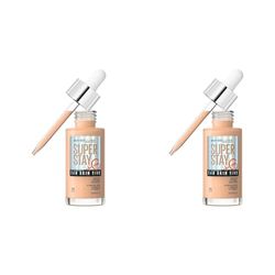 Maybelline Super Stay Skin Tint Foundation, With Vitamin C*, Foundation and Skincare, Long-Lasting up to 24H, Vegan Formula, Shade 21 (Pack of 2)
