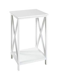 HAKU Möbel mesa auxiliar, MDF, blanco, ancho 30 x fondo 30 x alto 50 cm