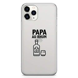 Zokko Beschermhoes voor iPhone 11 Pro Max Papa au Rum – zacht, transparant, zwarte inkt