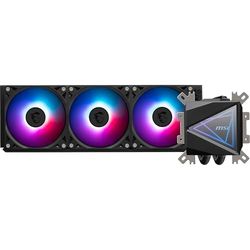 MSI MAG CORELIQUID I360 AIO CPU Liquid Cooler – Piastra fredda in rame allargata, ventole ARGB Blockhead e LDB, blocco acqua a doppia camera, radiatore a flusso diviso, luce mistica supportata –