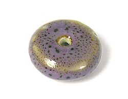 Perle céramique disque violet diam. 16x7mm. 100u.