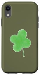 iPhone XR Lucky Four Leaf Clover - Trendy Jungle Green Case