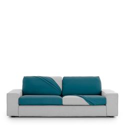 EYSA Housse de canapé bi-élastique pour Assise et Dossier Taille XXL Couleur Vert émeraude Design Harlem