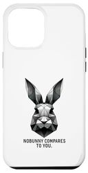 Carcasa para iPhone 15 Pro Max Nadie se compara con usted Bunny Rabbit Cita Geometría Polígono