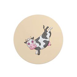 Questo Casa, Round Digital Printed Mouse Pad, Non-Slip Base, for Office and Home, Diameter:22cm