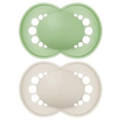 MAM | Sucette Original Tendance 18+ mois (2 pièces) coloris aléatoire – Tétine en silicone symétrique et anatomique – Tétine bébé avec boîte de transport et de stérilisation
