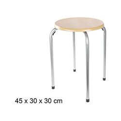 Cm 90569 Taburete Metal Base Madera