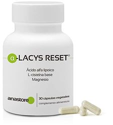 Ácido alfa lipoico (alfa-LACYS RESET®) con base de L-Cisteína, Magnesio* 300mg/30cápsulas *potente acelerador y regulador del rendimiento * útil contra la diabetes, reduce la fatiga*