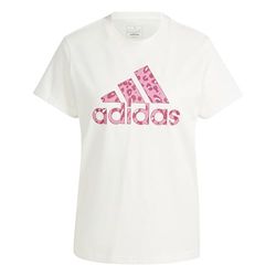 adidas Animal Print Graphic Tee Maglietta, off White, XL Women's