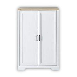 Stella Trading Jasmin pin Clair Aspect chêne Artisan-Armoire de Bureau avec Deux Grandes Portes-Style Maison de Campagne-Kit Complet, Bois d'ingénierie, Aktenschrank 1