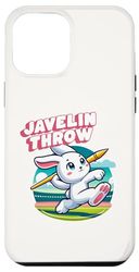 Carcasa para iPhone 13 Pro Max Conejo Javelin Throw Sports Fan Cartoon Style