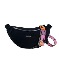 Ecoright midjeväska för kvinnor, kanvas crossbody väska män och bältesväska för kvinnor för vandring, löpning, sport, resor, Nattblomma, En storlek, Nattblomma