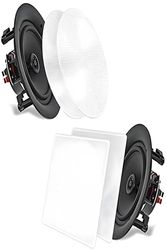 Pyle Altoparlanti Basso Medio 16,5 Centimetri, Casse Audio 2 Vie, Coppia da Incasso, Woofer con Tweeter in Polimero ad Alta Conformità, Risposta in Frequenza 60 Hz - 20 kHz, Speaker 200 Watt Picco