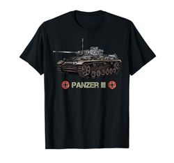 Regalo della seconda guerra mondiale tedesco Tank Panzer 3 Maglietta