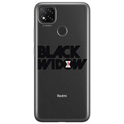 ERT GROUP mobiltelefonfodral för Xiaomi REDMI 9C originalt och officiellt licensierat Marvel mönster Black Widow 010 optimalt anpassad till formen på mobiltelefonen, gedeeltelijk transparant