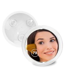 Spiegel Mark Fantasy Model Mirror met zuigglazen - acryl met zilveren ring, verhoogde tijden,