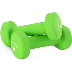 Yes4All D5XI Hexagonales Par de mancuernas de neopreno (1 kg to 7 kg) - Pesos Fitness, Verde claro- 1,3 KG x 2