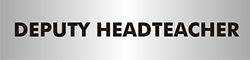 Seco Deputy Headteacher skylt, 190 mm x 45 mm - 2 mm borstad aluminiumeffekt akryl
