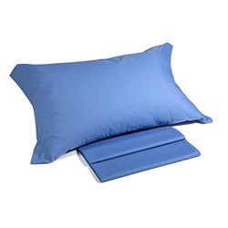 Caleffi - Completo Letto 100% Cotone Composto da Lenzuola Una Piazza e Mezza 190x285 + 1 Lenzuolo con Angoli Coprimaterasso Una Piazza e Mezza 130x200 per Materasso Alto 28 cm + 1 Federa Cuscino 50x80