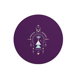 Questo Casa, Round Digital Printed Mouse Pad, Non-Slip Base, for Office and Home, Diameter:22cm