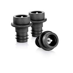 Tescoma Tapones para Bomba DE VACIO UNO Vino 3 PZS, Negro, nd, 3