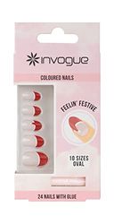 Invogue Christmas Oval Nails - Feelin’ Festive