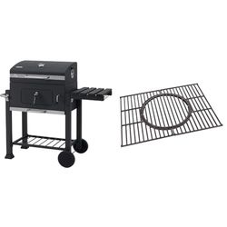 Tepro Barbecue a carbonella Toronto Click antracite/acciaio inossidabile + Tepro Toronto - Barbecue a carbonella dal design innovativo