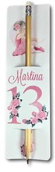 Segnalibro con matita classica 12 pezzi Ballerina Danza Classica cartoncino personalizzato con nome frase e data per Compleanno Bambina Ragazza