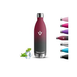 Termisk flaska, 1 liter vattenflaska, BPA-fri, vattenflaska i rostfritt stål, läckagefria, värmeisolerade flaskor, isolerade under vatten, metallflaska för camping, fitness, löpning, vandring, sport
