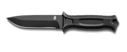Gerber Coltello a Lama Liscia con Fodero, Lunghezza Lama 12.2 cm, Strongarm Fixed Blade Survival Knife, Nero, 31-003654