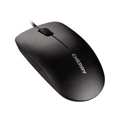 CHERRY MC 1000, Wired Office Mouse, Optical Sensor (1,200 dpi), 3 Buttons, Symmetrical Design for Left and Right-Handers, GS Certification, Black