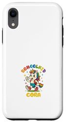 Cora schoolkid Rainbow Unicorn Design personalized Case for iPhone XR