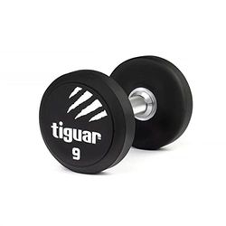 TIGUAR Dumbbell PU 9 kg TI-WHPU0090 Gewichten, Volwassenen, Uniseks, Veelkleurig (Meerkleurig), One Size