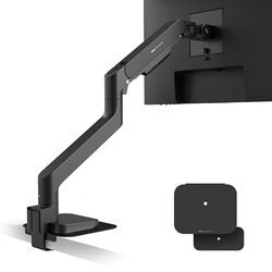 BenQ BSH01 Ergo monitorarm, Monitorstandaard met gasveer voor schermen tot 45''en 20 kg, zware uitvoering, snelle montage, geen wiebelen, bovenklem en kabeltule, versterkingsplaat, VESA 75x75 &100x100