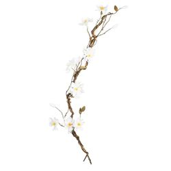 BigBuy Home Fleur décorative Blanche Verte 30 x 10 x 91 cm