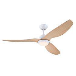 Westinghouse Lighting 7316140 Magnolia Moderne matwitte plafondventilator, 132 cm, ledlamp met opaalmelkglas en kleurtemperatuurverandering, inclusief afstandsbediening, DC-motor