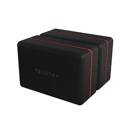 Peloton Yoga Blocks | Set van twee EVA schuimblokken voor beginners en gevorderde yoga 22,5 x 15 x 10 cm, zwart