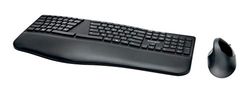 Kensington ProFit Ergo, ergonomisch draadloos toetsenbord en muis, gedeeld toetsenbord met Italiaanse lay-out, ergonomische muis, dubbele functies, 2,4 GHz & Bluetooth, voor Chrome OS, MacOS en Windows K75406IT