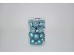DUE ESSE CHRISTMAS SRL L.Glass LUC/Opaque Turc Balls 4 cm 20 Pieces, As Photo, One Size