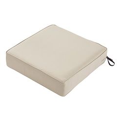 Classic Accessories Montlake FadeSafe Coussin carré pour Chaise Longue, 12,7 cm d'épaisseur, très résistant avec Dos résistant à l'eau, Beige Antique, 63,5 cm de Large x 25 cm de Profondeur x 5 cm