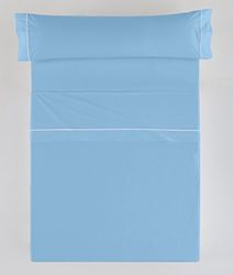 Juego de sábanas kleur azul lichtblauw - Cama de 90 (3 stuks) - 100% katoen - 144 hilos gramage: 115