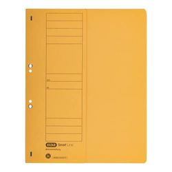 Elba 21421BL - Cartelline perforate con archivio ufficiale, 250 g/m², in cartone Manila, per 200 fogli DIN A4, mezza copertina anteriore, 50 pezzi, con rilegatura ad anelli, colore: giallo