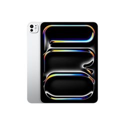 Apple iPad Pro 11" (M4): Ultra Retina XDR-display, 256 GB, Landscape 12 MP camera aan de voorkant/12 MP camera aan de achterkant, LiDAR-scanner, wifi 6E, Face ID, Standaardglas – Zilver