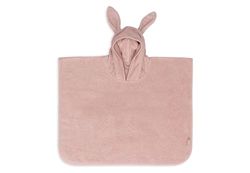 Jollein Ponczo kąpielowe dla dzieci w wieku 1-4 lat, Terry, Wild Rose, 100% bawełna, frotte, certyfikat Öko-Tex, z kapturem i uszami, ponczo kąpielowe dla dziewcząt i chłopców