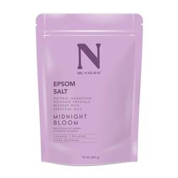 Dr. Natural Epsom Salt - Bath Salts for Stress Relief - Relaxing and Skin Softening Epsom Salt Bath Soak - Magnesium Boost - Midnight Bloom - 450 g